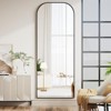 Likepay Arch-Shaped Freestanding Alloy Frame Full-Length Mirror - 56in Length × 21in Width (Black/Gold/Silver Options) - 4 of 4