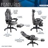 NicBex 360° Swivel Ergonomics Office Chair with Footrest,Head&Lumbar Pillow,Recliner Computer Chair with Adjustable Height,Luxury Boss Chair,Dark Gray - 4 of 4