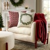 Oversized Woven Fair Isle Square Throw Pillow Red/Cream - Threshold™ designed with Studio Mcgee - 2 of 4