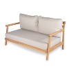 Christopher Knight Home Shane 50" Rustic Outdoor Acacia Wood Loveseat with Water-Resistant Cushion - 4 of 4