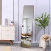FURNIinspire Full Length Mirrors Floor Standing Wall Mirror, Bedroom Foyer, Clothing Store, Wall Mounted Mirror, Square Red, 16.5"*0.57"*60" - 2 of 4