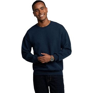 Fruit of the Loom Mens Eversoft Fleece Extended Sizes Crewneck Sweatshirts - 1 of 3