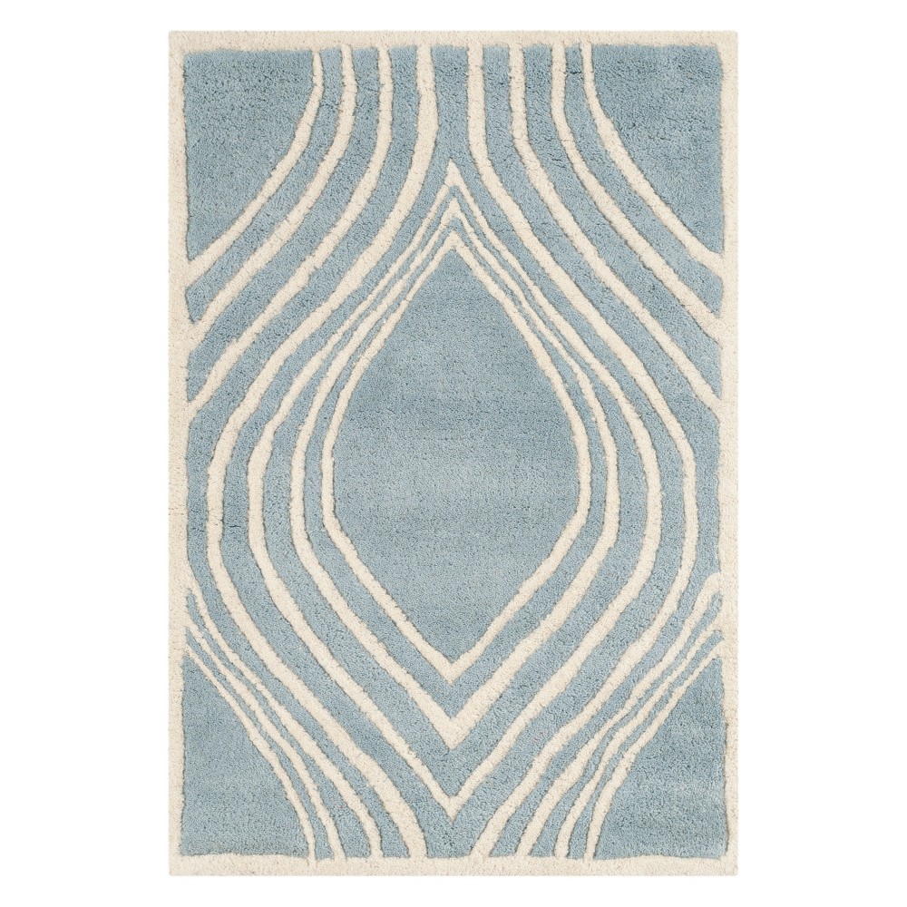 2'x3' Toni Geometric Tufted Accent Rug Blue/Ivory - Safavieh