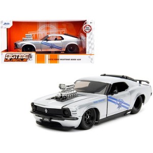 1970 Ford Mustang Boss 429 Silver Metallic "Highway Drag - Drag Trooper" "Bigtime Muscle" Series 1/24 Diecast Model Car by Jada - 1 of 4