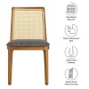 Modway Monarch Wood Dining Accent Chair with Cane Back and Padded Seat in Honey Natural Gray - 2 of 4