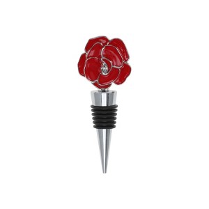 Unique Bargains Bottle Stoppers Rose Zinc Alloy Aluminum Alloy TPR 3.98"x1.54"x0.79" 1 Pc - 1 of 3