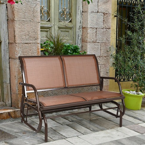 Costway 48 Outdoor Patio Swing Glider Bench Chair Loveseat