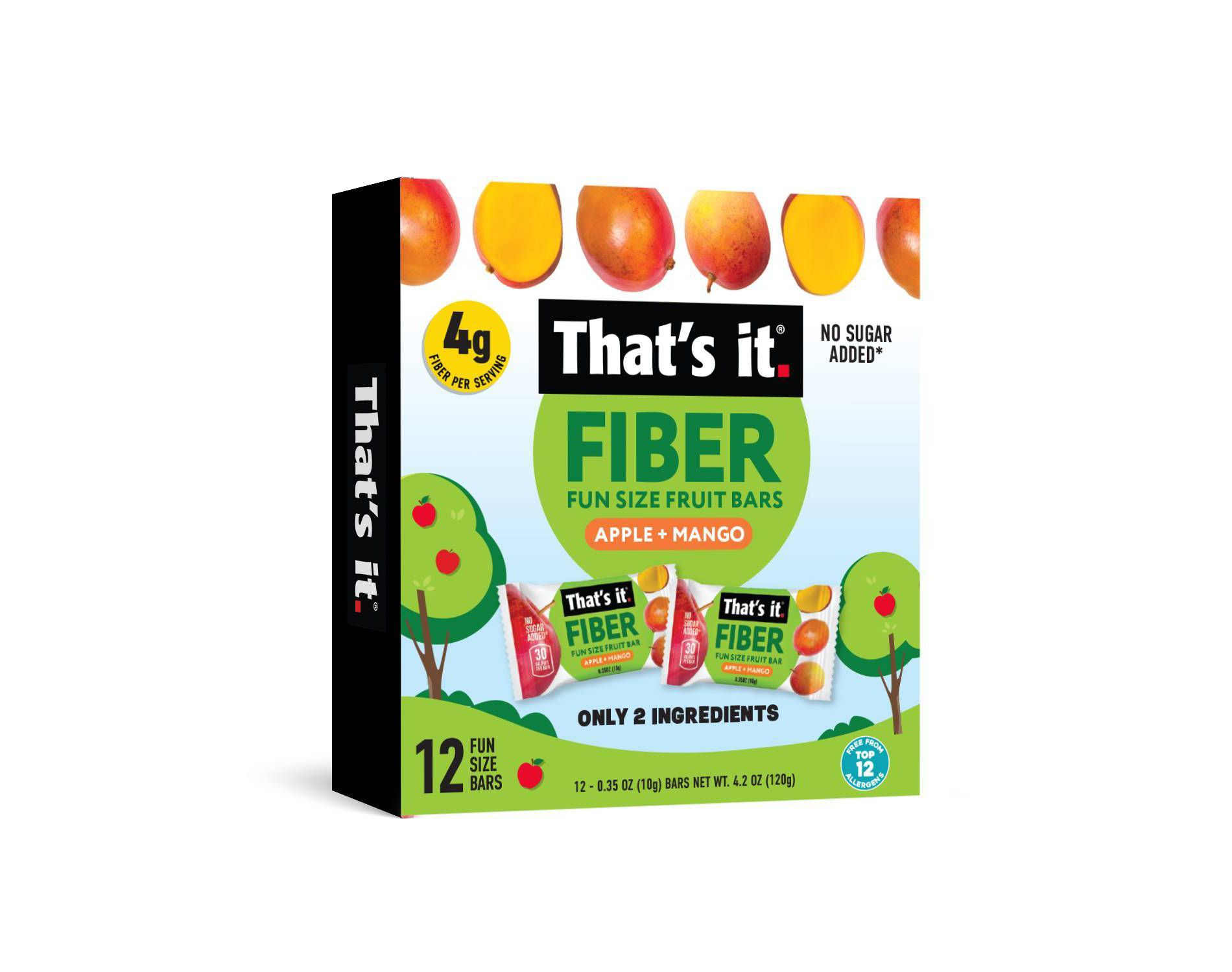 That's It. Fiber Fun Size Apple + Mango Fruit Bars - 0.35oz/12ct