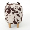 Cesicia Animal Ottoman, Cow-Shaped Ottoman, Modern Accent Stool, Suitable for Living Room, Bedroom - 3 of 4