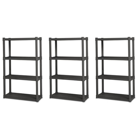 5 Tier Plastic Shelf Shelving Unit Storage Racking Shelves Garage Warehouse Shed