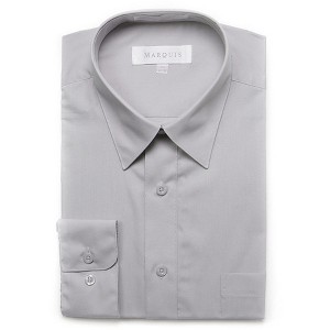 Marquis Men's Long Sleeve Regular Fit Big & Tall Size Dress Shirt - 1 of 3