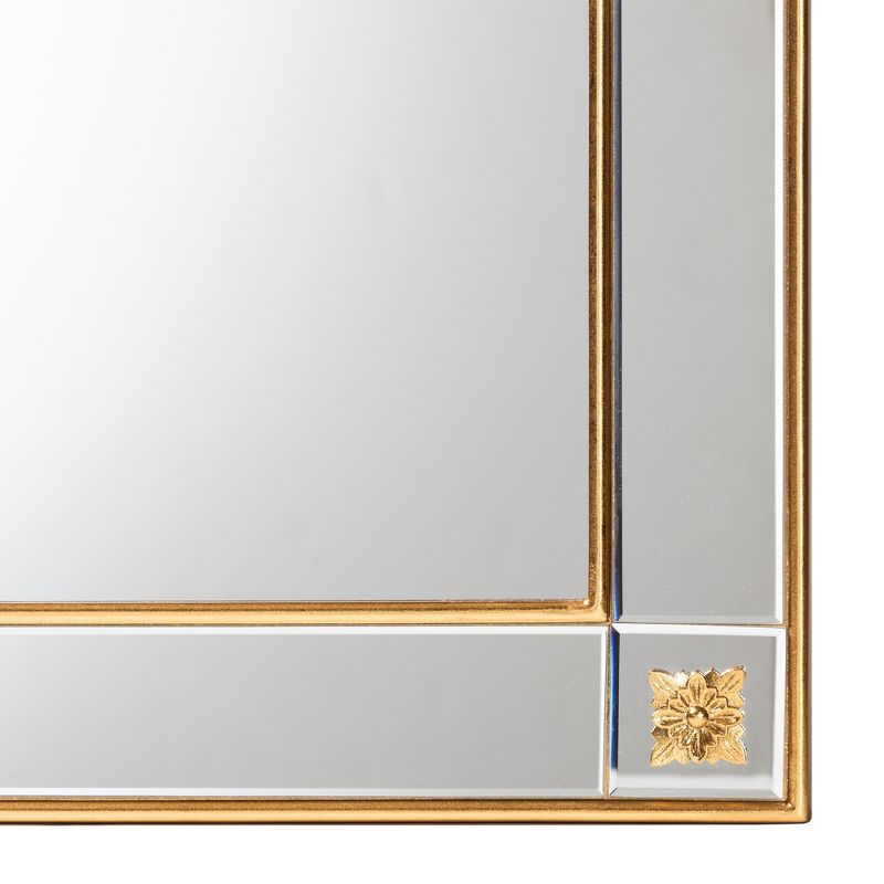 Baxton Studio Iara Modern Glam and Luxe Antique Goldleaf Finished Wood Accent Wall Mirror, 4 of 6