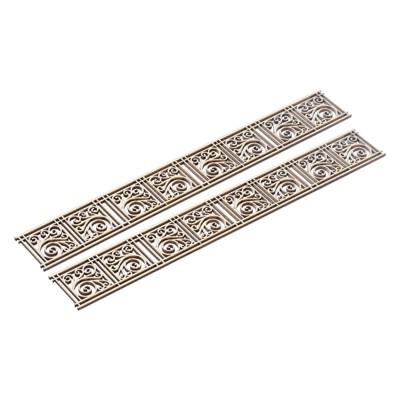 Unique Bargains Wood Miniature Decorative Garden Fence 7.28 Inch Wood 2 Pcs