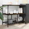 vidaXL Kitchen Trolley Smoked Oak 39.4 in.x19.7 in.x37.4 in. Engineered Wood - 3 of 4