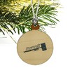 Brandeis University Secondary Logo Mini Small Tiny Wood Christmas Tree Holiday Ornament - 3 of 4
