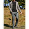 Coolmee Men's Casual Cardigan Sweater Shawl Collar Button Down Knit Blazer Jacket Knitwear with Pockets - 3 of 4