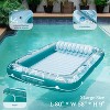 Sunrio Single/Double Inflatable Tanning Pool Lounger Float with Pillow and Drink Holders - 2 of 4