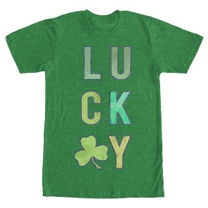 Men's Lost Gods St. Patrick's Day Lucky Tie-Dye Fill T-Shirt - 1 of 4