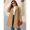 Agnes Orinda Women's Plus Size Winter Elegant Long Sleeve Notched Lapel Single-Breasted Pea Coats - 2 of 4