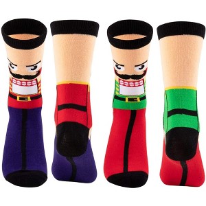 Nutcracker Christmas Crew Socks for Men and Women, Fun Gift Set (One Size, 2 Pairs) - 1 of 4
