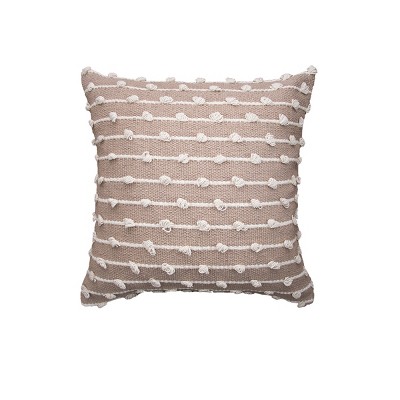 C&F Home 18" x 18" Knotty Cotton Decorative Throw Pillow with Hand Tied Knots