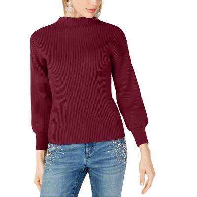 I.N.C International Concepts Womens Ribbed Pullover Sweater, Red, X-Large