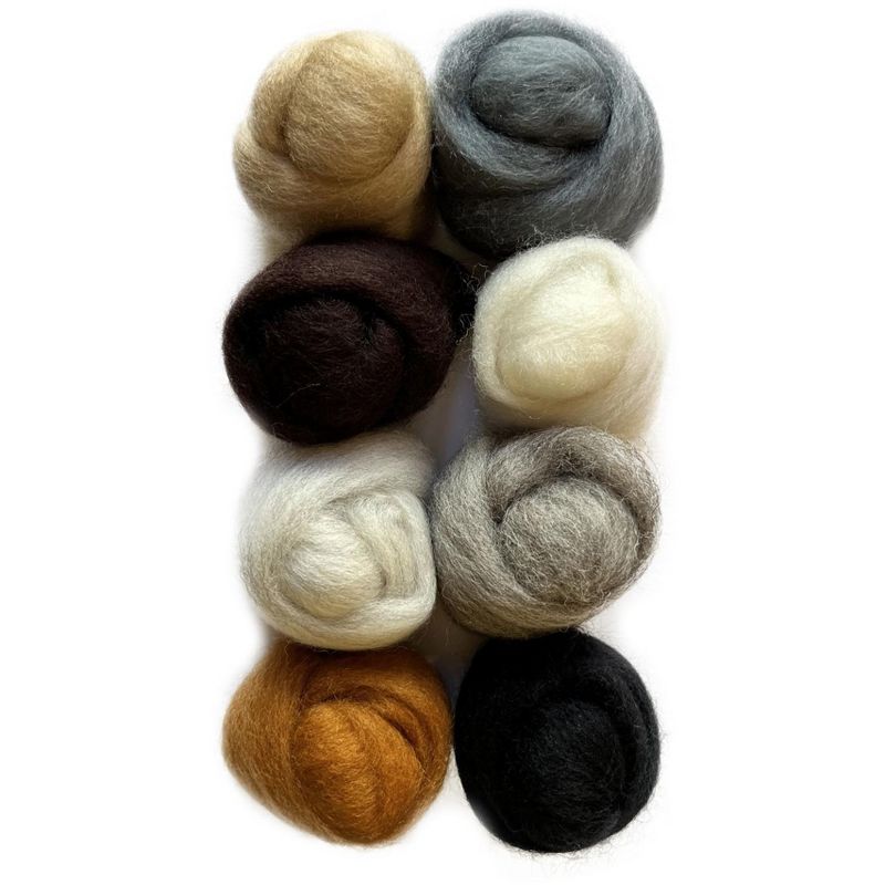 Wistyria Editions Wool Roving 15" .25oz 8/Pkg, 3 of 4