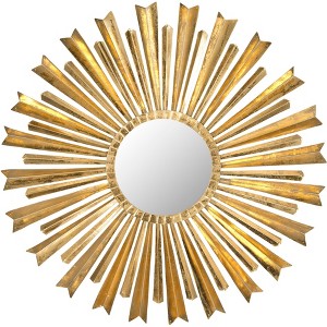 Golden Arrows Sunburst Mirror - 33" x 33" - MIR4027 - Antique Gold - Safavieh - 1 of 3