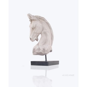 Handmade Horse Head Statue 20" – Anne Home Decorative Resin Sculpture By Old Modern Handicrafts - 1 of 4