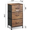 Dresser with 3 Drawers, Fabric Nightstand, Organizer Storage Dresser for Bedroom, Hallway, Entryway, Closets - 2 of 4