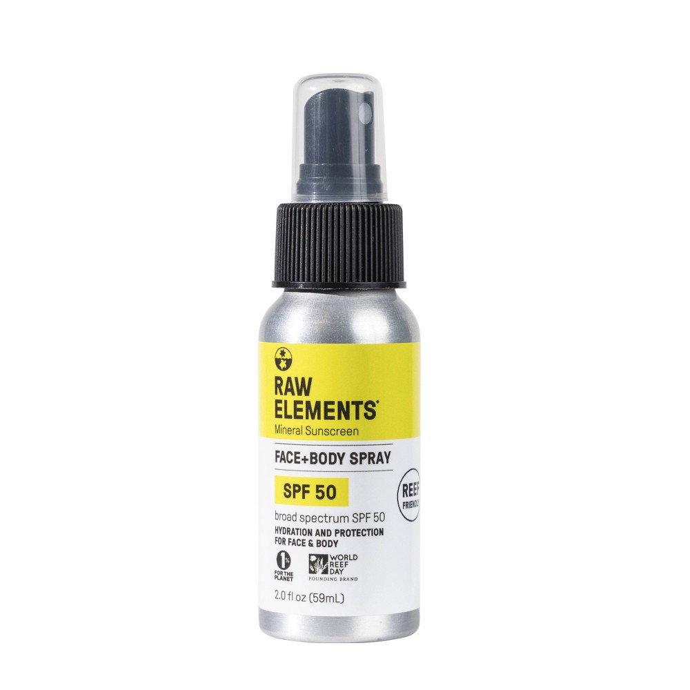 Photos - Sun Skin Care Raw Elements Sunscreen Spray - SPF 50 - 2oz
