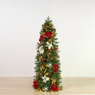 decorated artificial christmas trees