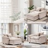 Busaurus Oversized Chenille Accent Chair with Ottoman - 4 of 4