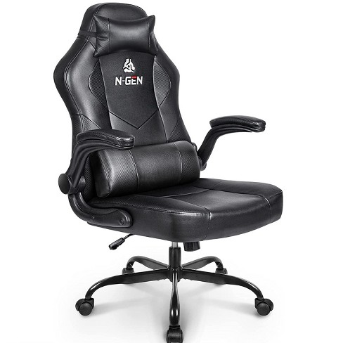 NEO CHAIR Office Chair Computer Desk Chair Gaming - Ergonomic High Back  Cushion Lumbar Support with Wheels Comfortable Black Leather Racing Seat