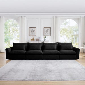 Christopher Knight Home Glenn 4-Seater Corduroy 157.5" Sofa with 4 Waist Pillows - 1 of 4