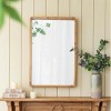 GlasFlength Decorative Wall Mirrors 24"x36" Rectangle Wood Mirror, Farmhouse Wall Decor for Living Room Bedroom Entryway, Brown, 23.6"*2"*35.4" - 4 of 4