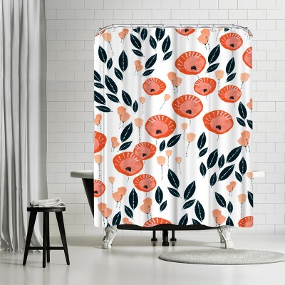 Americanflat Lollypop Flowers by Rebecca Prinn 71" x 74" Shower Curtain