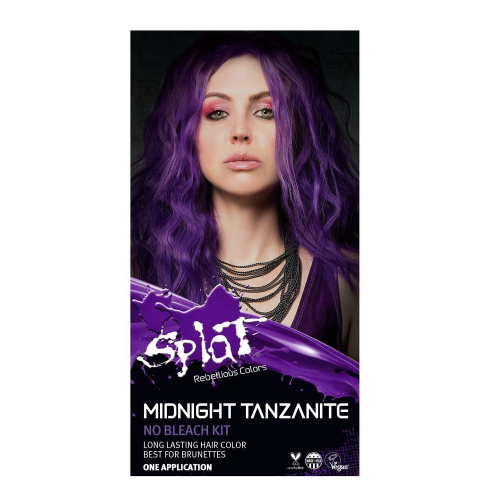 Photos - Hair Dye SPLAT Midnight Kit Semi Permanent Hair Color - Tanzanite - 6.75 fl oz 