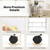 Liftable Standing Desk, Portable Rolling Computer Desk with Lockable Casters, Adjustable Height, 2-Tier Workstation - 4 of 4