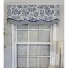 RLF Home Waverly Glory 3" Rod Pocket Lining Luxurious and Elegant Window Treatment Valance 50" x 16" Blue - 2 of 4