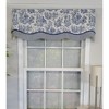 RLF Home Waverly Glory 3" Rod Pocket Lining Luxurious and Elegant Window Treatment Valance 50" x 16" Blue - image 2 of 4