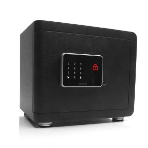 Honeywell .9 Cu Ft Bluetooth Security Box Black: Steel Safe, Dual Electronic & Key Lock, No Assembly Required - 1 of 4