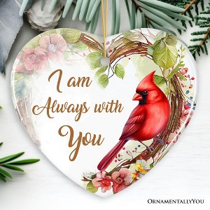 I am Always with You Cardinal Ornament, Sentimental Christmas Memorial Gift| OrnamentallyYou - 1 of 4