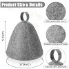 Felt Sauna Hot Spring Bath Hat Absorbent Hair Drying Cap(Grey) - 3 of 4
