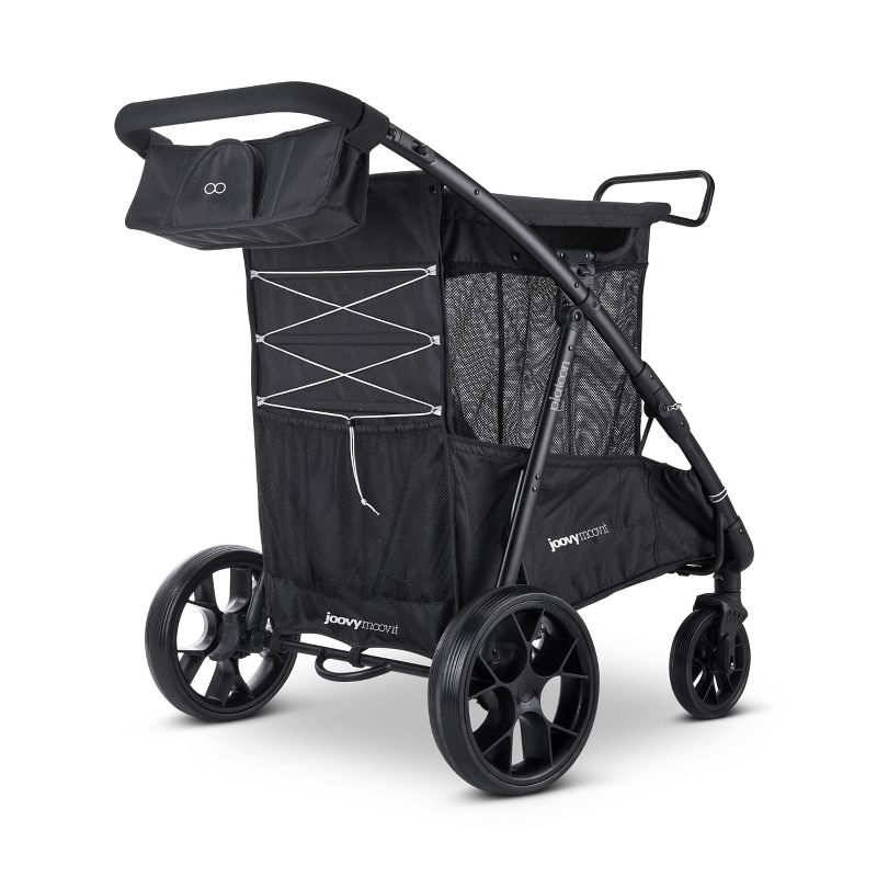 Jovvy Platoon Large Utility Portable Shopping Cart Outdoor Gear Wagon - Black, 3 of 14