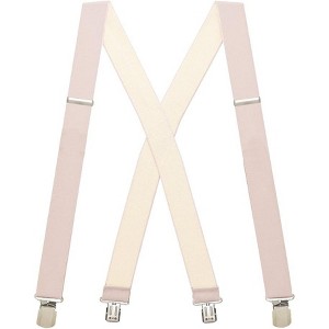 Suspender Store Men’s 2" Undergarment Pin Clip X-Back Suspenders – Beige - 1 of 4