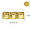 Unique Bargains Stainless Steel Divided Appetizer Sushi Soy Dipping Sauce Dishes 4 Pcs - 2 of 4