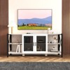 FONTOI Industria TV Stand with Open Shelves for TV up to 80", Media Console Table for Living Room, White, 15.75"*33.46"*70.87" - 2 of 4