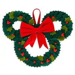 Disney Mickey Mouse & Friends Mickey Mouse Artificial Holly Wreath - Disney store