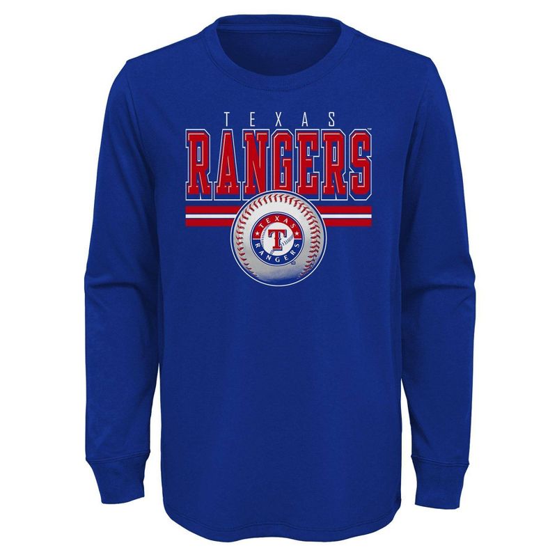 MLB Texas Rangers Boys&#39; Long Sleeve T-Shirt, 1 of 2